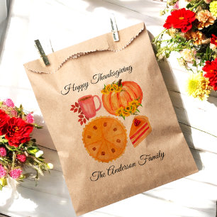Thanksgiving Pumpkin Spice Latte Favour Bags
