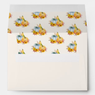 Thanksgiving Pumpkin Sunflower Envelope