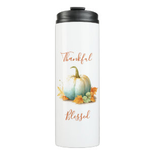 Thanksgiving Pumpkin Water Bottle Autumn Design