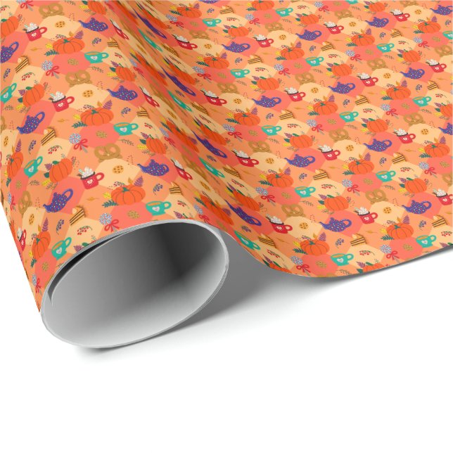 thanksgiving pumpkin wrapping paper (Roll Corner)