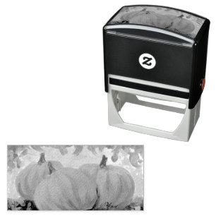 Thanksgiving Pumpkins #1 Fall Autumn Leaves Self-inking Stamp