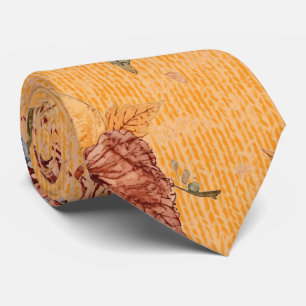 Thanksgiving,Pumpkins and Flowers Pattern Neck Tie