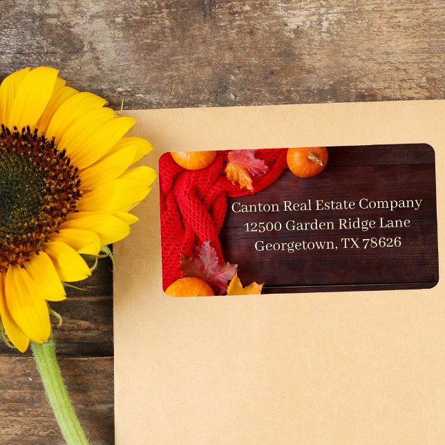 Thanksgiving Pumpkins Fall Company Return Address Label (Creator Uploaded)