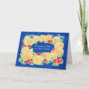 Thanksgiving Pumpkins Greeting Card to Personalise