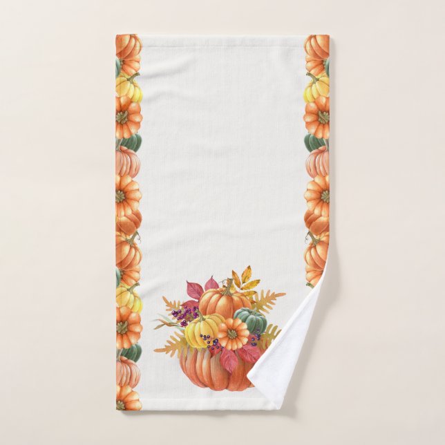 Thanksgiving Pumpkins Hand Towel (Hand Towel)