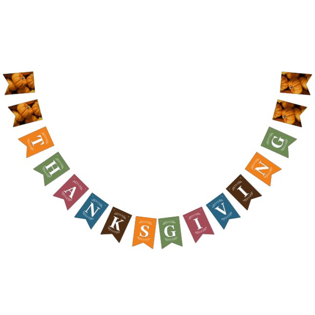 Thanksgiving Pumpkins Photo  Bunting (All)