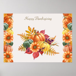 Thanksgiving Pumpkins Poster