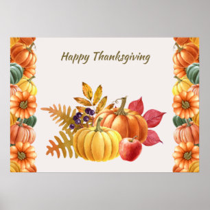 Thanksgiving Pumpkins Poster