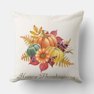 Thanksgiving Pumpkins Throw Pillow