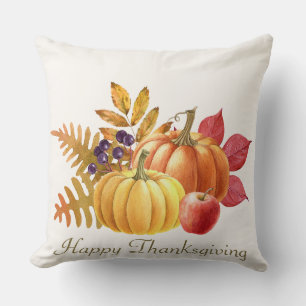 Thanksgiving Pumpkins Throw Pillow
