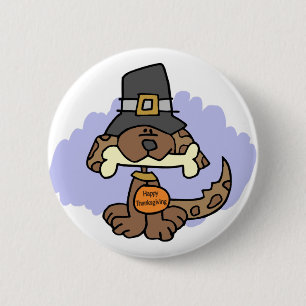 Thanksgiving puppy button