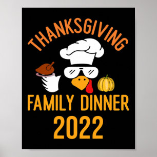 thanksgiving pyjamas for family matching fall turk poster