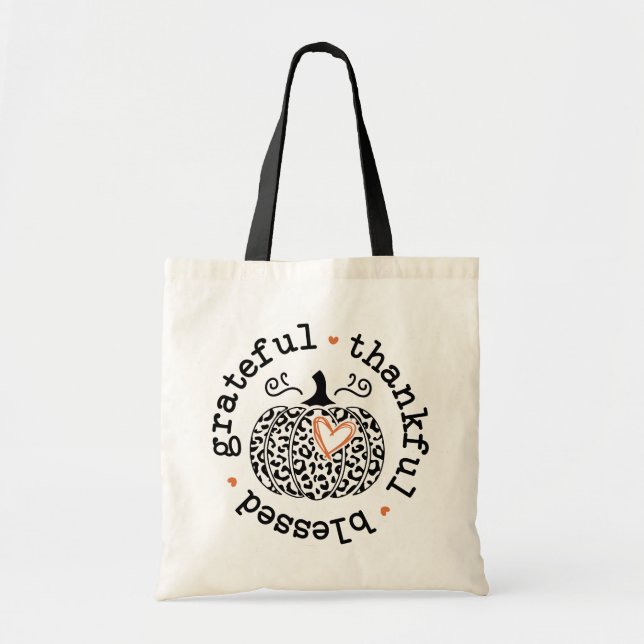 Thanksgiving Quote Tote Bag (Front)
