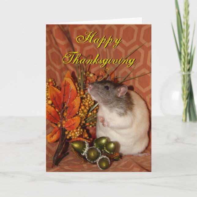 Thanksgiving rat card (Front)