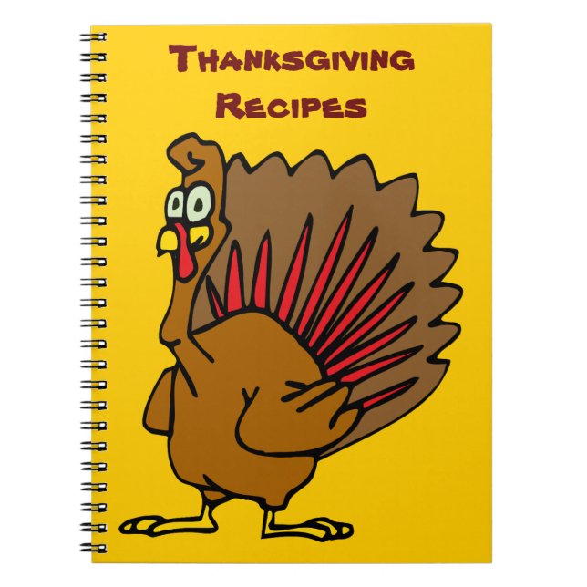 Thanksgiving Recipes Spiral Notebook (Front)
