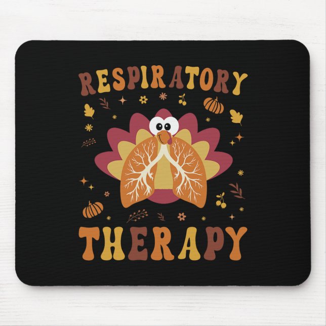 Thanksgiving Respiratory Therapy Therapist Fall Au Mouse Pad (Front)