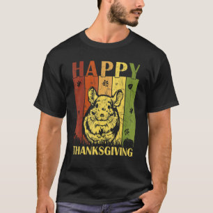 Thanksgiving Retro Chinchilla Thanksgiving Party T-Shirt
