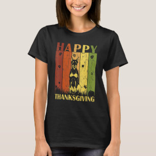 Thanksgiving Retro Dobermann Dog Thanksgiving Par T-Shirt