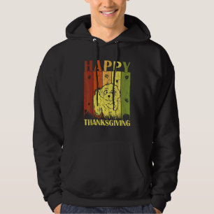 Thanksgiving Retro Maltese Dog Thanksgiving Party Hoodie