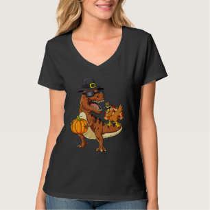 Thanksgiving Rex Dabbing Turkey  Boys Girls Kids T-Shirt