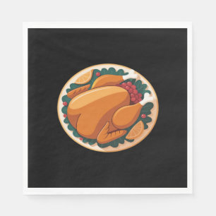 Thanksgiving Roast Turkey – Festive Holiday Feast  Napkin