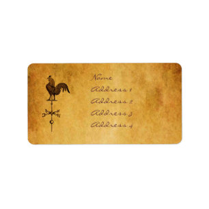 Thanksgiving Rooster Label