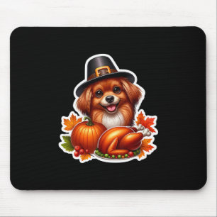 Thanksgiving Russian Toy Dog Owner Mom Dad Lover F Mouse Pad
