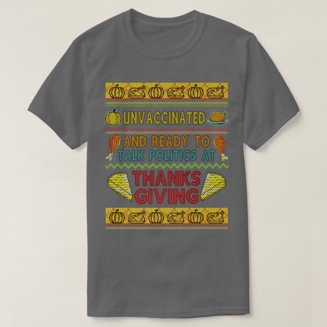 Thanksgiving s For Men Ugly Sweater Design Unvacci (Design Front)