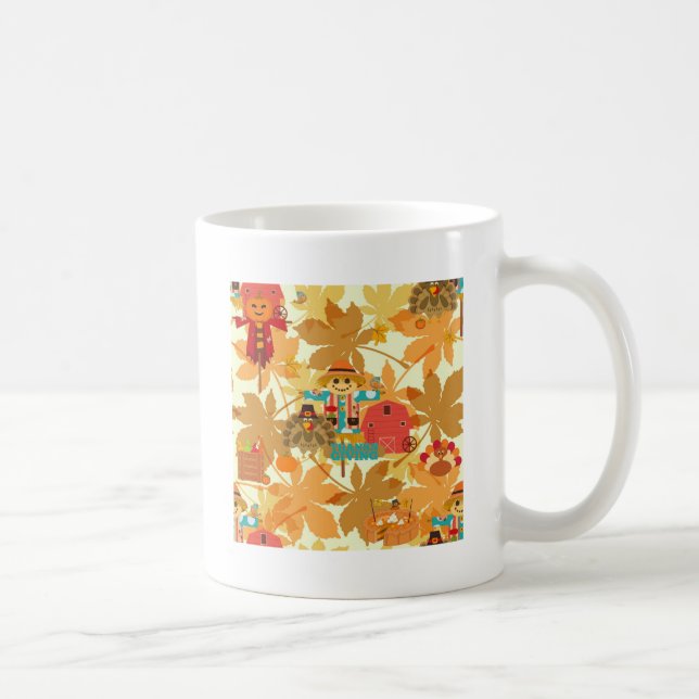 thanksgiving scarecrow coffee mug (Right)
