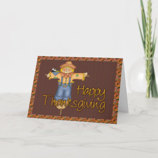 Thanksgiving Scarecrow Holiday Card