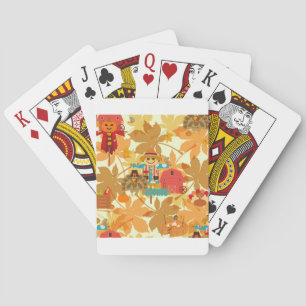 thanksgiving scarecrow playing cards