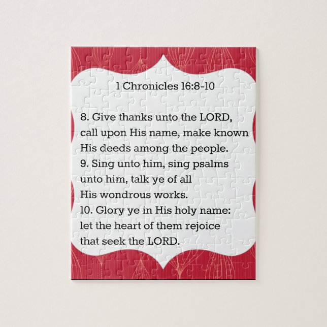 Thanksgiving Scripture Jigsaw Puzzle (Vertical)