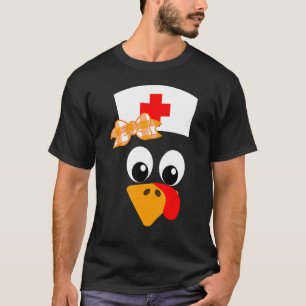 Thanksgiving Scrub Tops Women Turkey Nurse Holiday