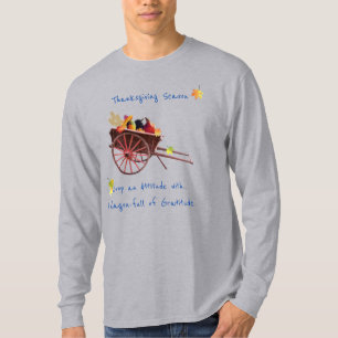 Thanksgiving Season Gratitude on Grey T-Shirt