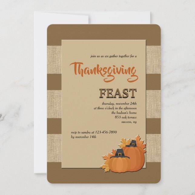 Thanksgiving Season Invitation (Front)