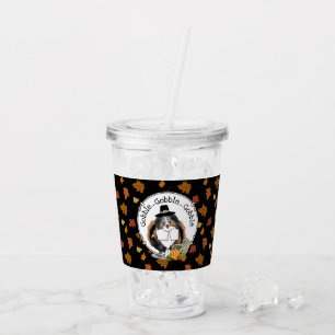 Thanksgiving Shetland Sheepdog (blue merle) Funny Acrylic Tumbler