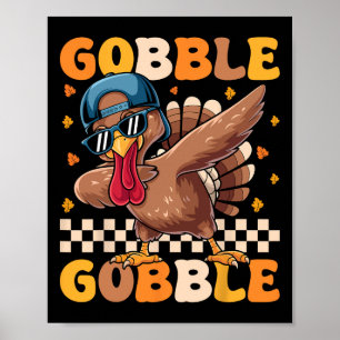 Thanksgiving Shirt Boys Kids Toddler Funny Turkey  Poster