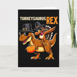 Thanksgiving Shirt For Kids Turkeysaurus Rex Dinos Card