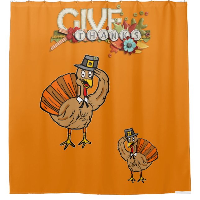 Thanksgiving shower curtain (Front)
