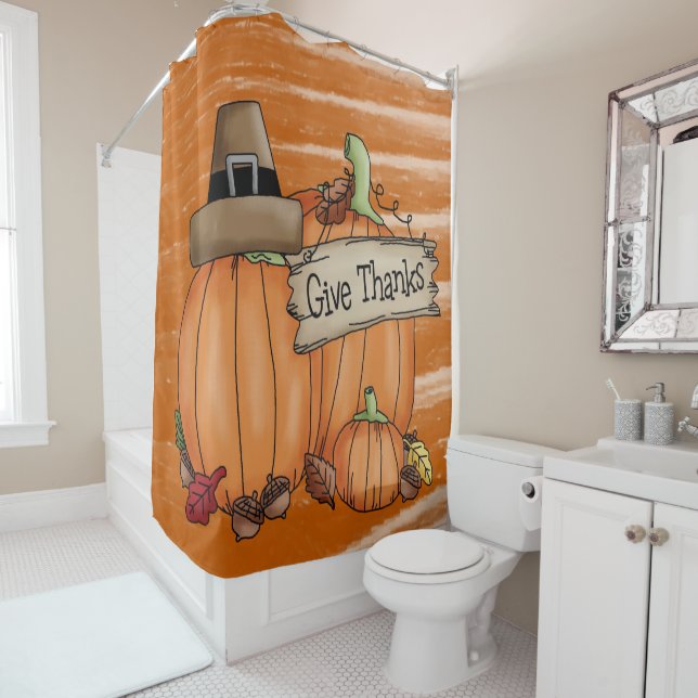 Thanksgiving Shower Curtain (In Situ)