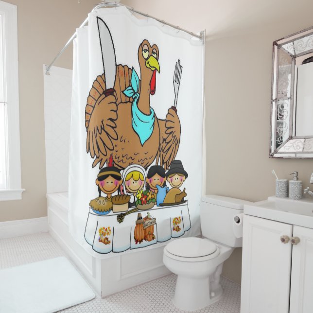 Thanksgiving Shower Curtain (In Situ)