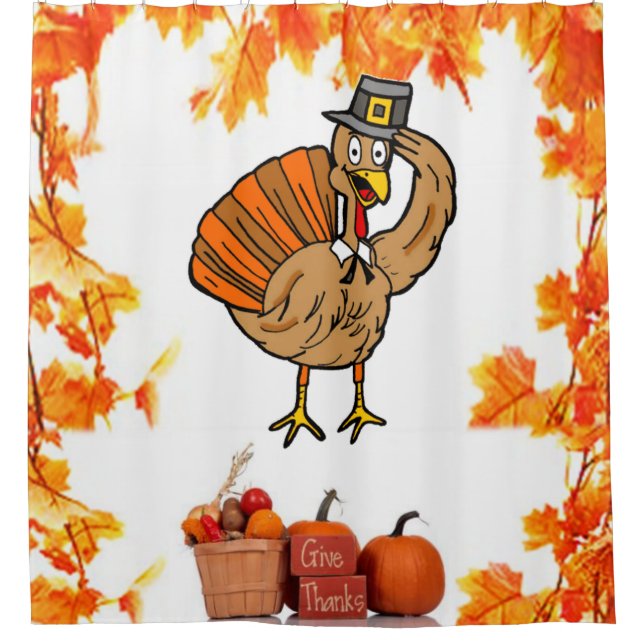 Thanksgiving shower curtain (Front)