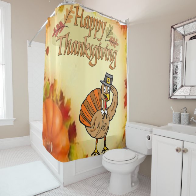 Thanksgiving shower curtain (In Situ)