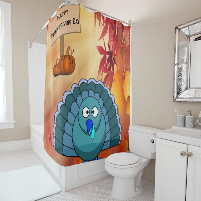 Thanksgiving shower curtain (In Situ)