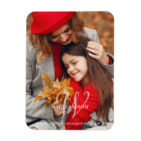 Thanksgiving Simple Monogram Message Family Photo
