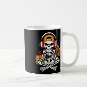 Thanksgiving Skeleton Gamer Video Gaming Boys Men Coffee Mug