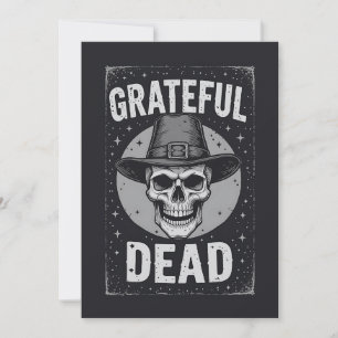 Thanksgiving Skeleton Pilgrim Holiday Card