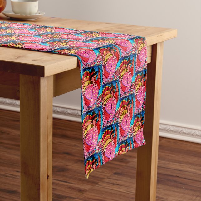 THANKSGIVING SMILING TURKEY  SHORT TABLE RUNNER (In Situ)