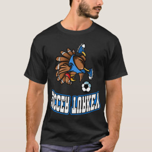 Thanksgiving Soccer Turkey Bicycle Kick Men Boys T-Shirt
