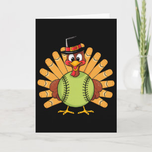 Thanksgiving Softll Player For Sports Holiday Turk Card